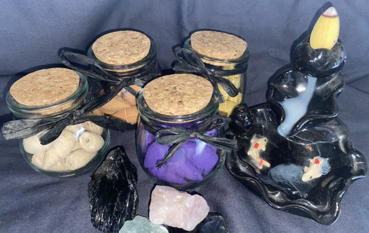 Natural Backflow Incense Cones — Set of 4 | 60 Cones | Sandalwood, Lavender, Jasmine & Eaglewood