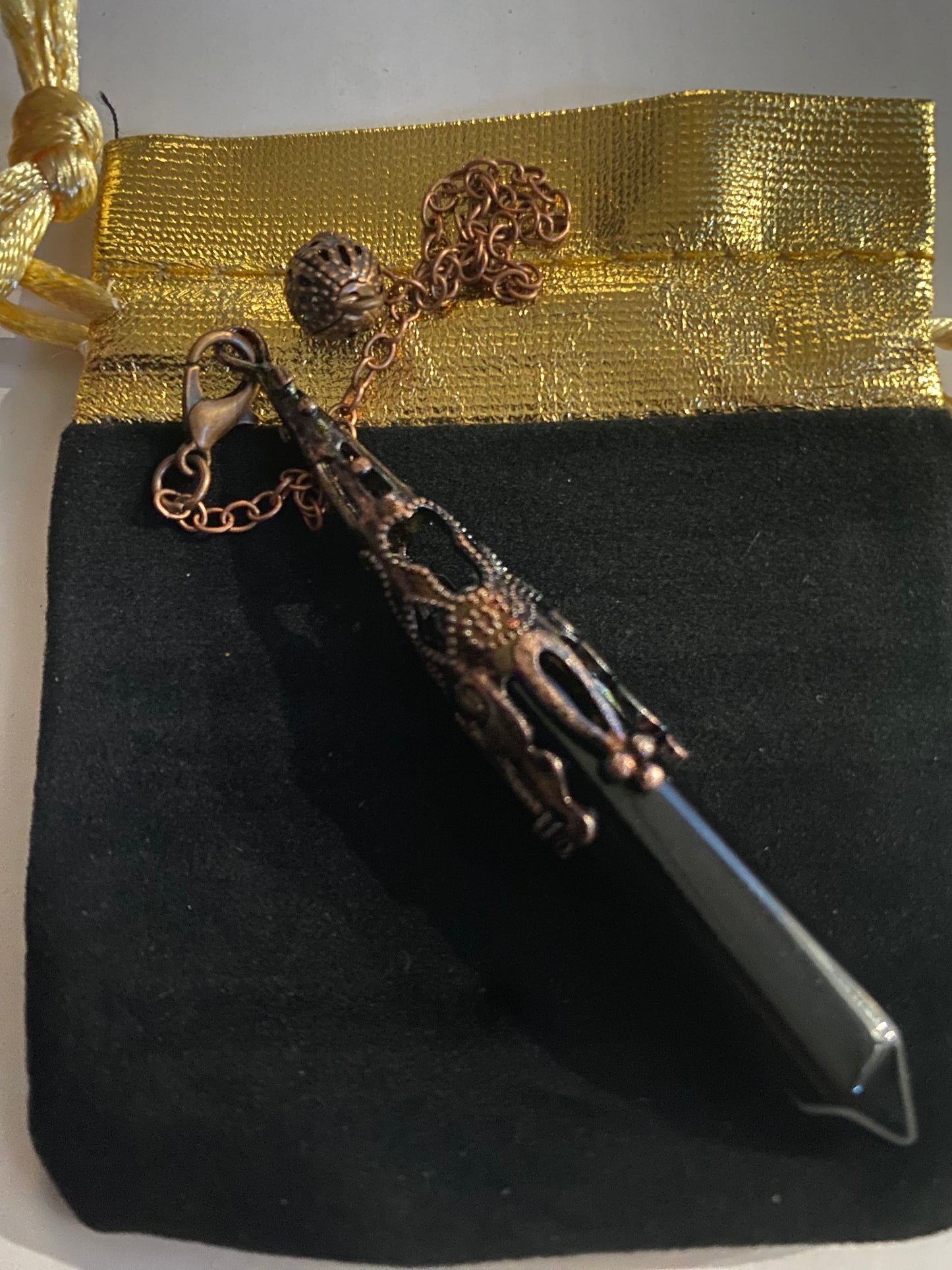Reiki Natural Stone Crystals Pendulum for Divination