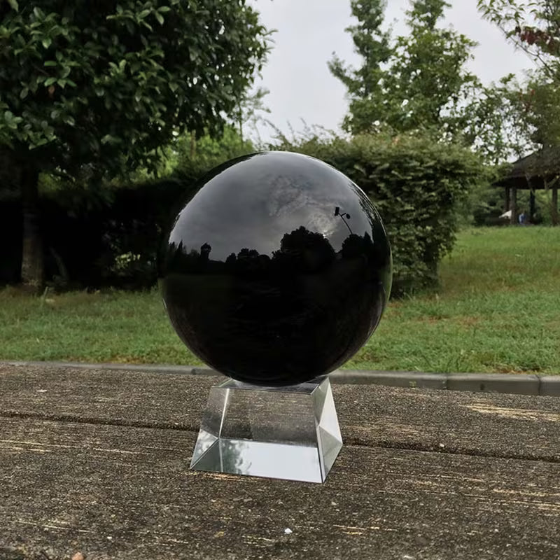 Black Obsidian Crystal Sphere 40mm – Feng Shui Decorative Ball