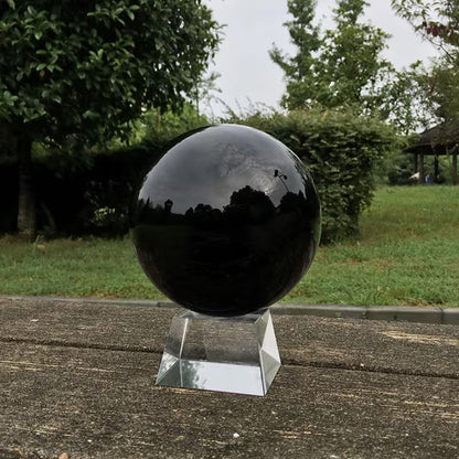 Black Obsidian Crystal Sphere 40mm – Feng Shui Decorative Ball
