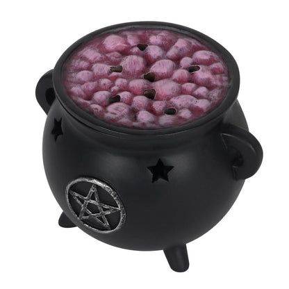 Pentagram Cauldron Incense Cone Burner with Removable Lid