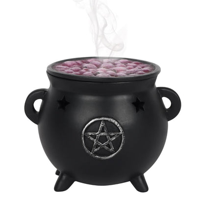 Pentagram Cauldron Incense Cone Burner with Removable Lid