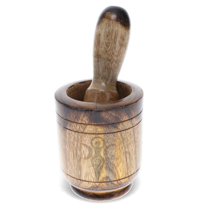 Goddess Wooden Mortar & Pestle