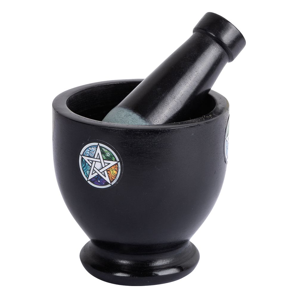 Soapstone Pentacle Mortar & Pestle