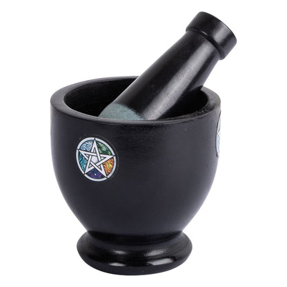 Soapstone Pentacle Mortar & Pestle