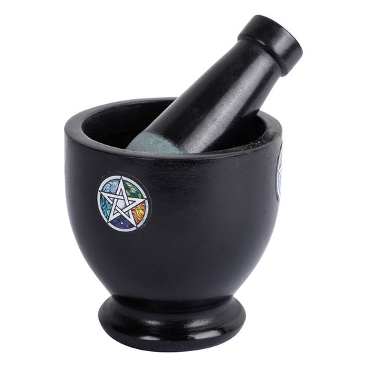 Soapstone Pentacle Mortar & Pestle