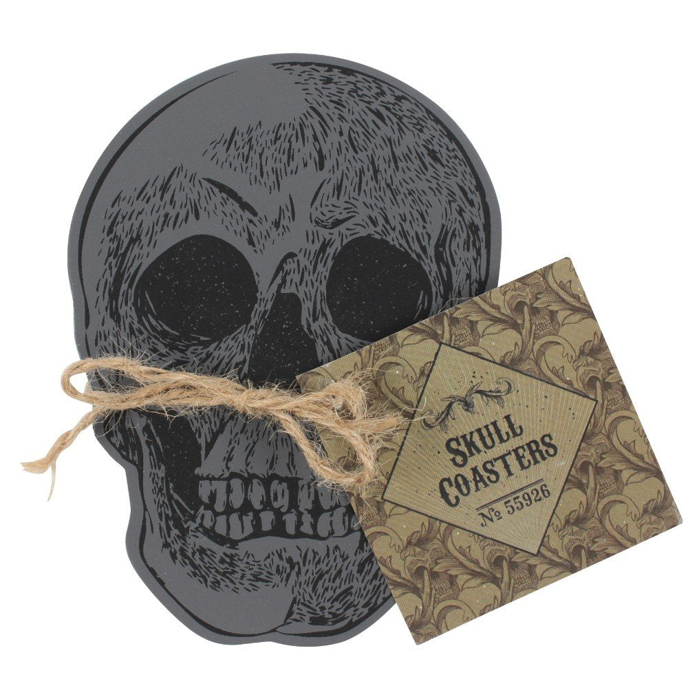 Gothic Skull Coasters – Set of 4