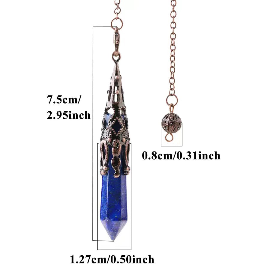 Reiki Natural Stone Crystals Pendulum for Divination