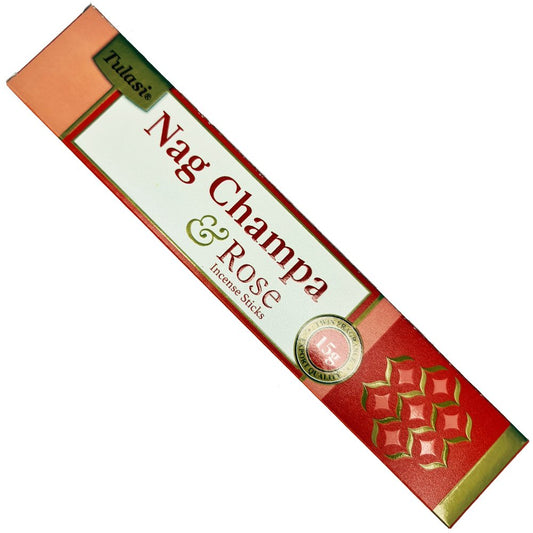 Tulasi Nag Champa & Rose Incense Sticks – 15 g
