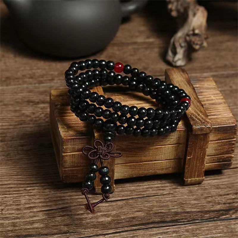 Sandalwood Buddhist Prayer Bracelet - Multi-layer Wood Beaded Wrist Mala