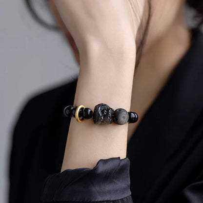 Obsidian Lion Dance Bracelet Protection Bracelet