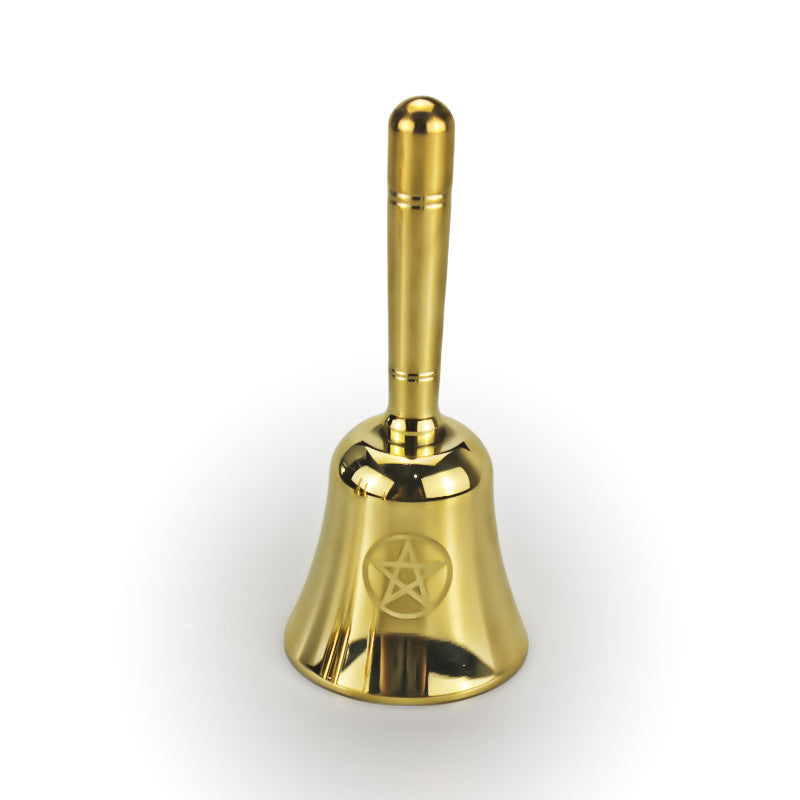 Brass Ritual Bell with Pentagram