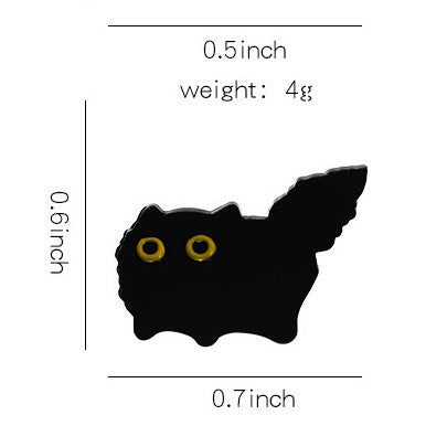 Bad Black Cat Enamel Pin - Handmade Retro Brooch Badge (Copy)