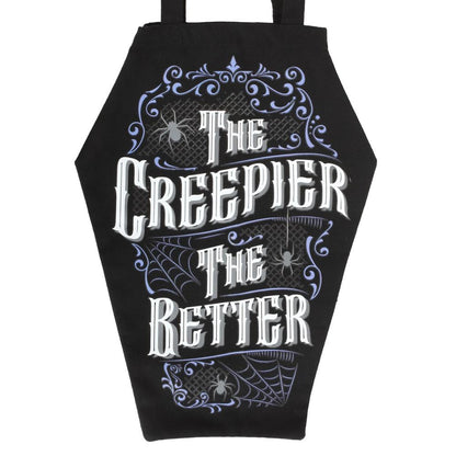 The Creepier the Better Coffin-Shaped Gothic Tote Bag