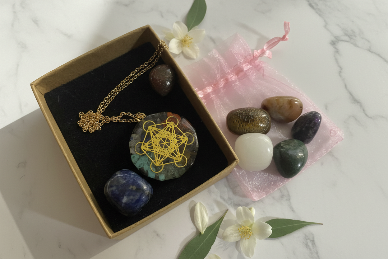 Crystal Healing Gift Set Mockup
