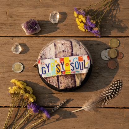 Gypsy Soul Round Coin Pouch Mockup