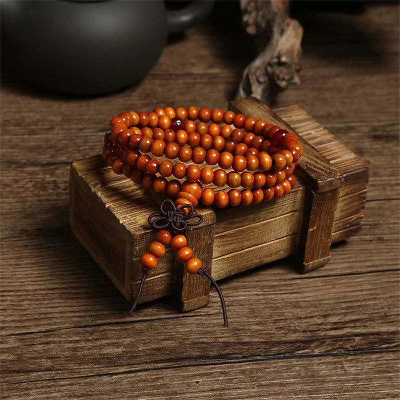 Sandalwood Buddhist Prayer Bracelet - Multi-layer Wood Beaded Wrist Mala
