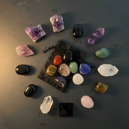 Mystery Crystal Bag – Flat Lay Candlelight
