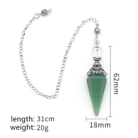 Crystal Pendulum Dowsing - Six Pyramid Hanging Divination