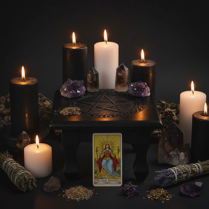 Pentacle Square Altar Table Mockup