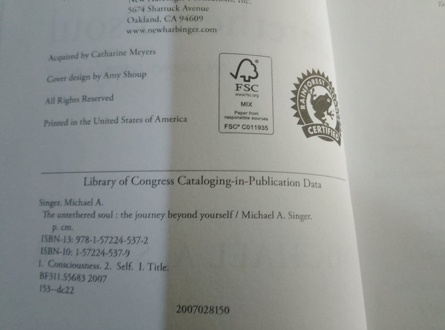 The Untethered Soul – Michael A. Singer 2007
