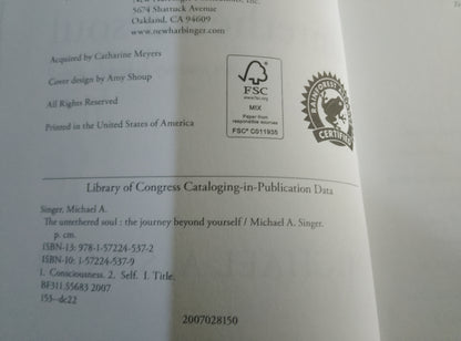 The Untethered Soul – Michael A. Singer 2007
