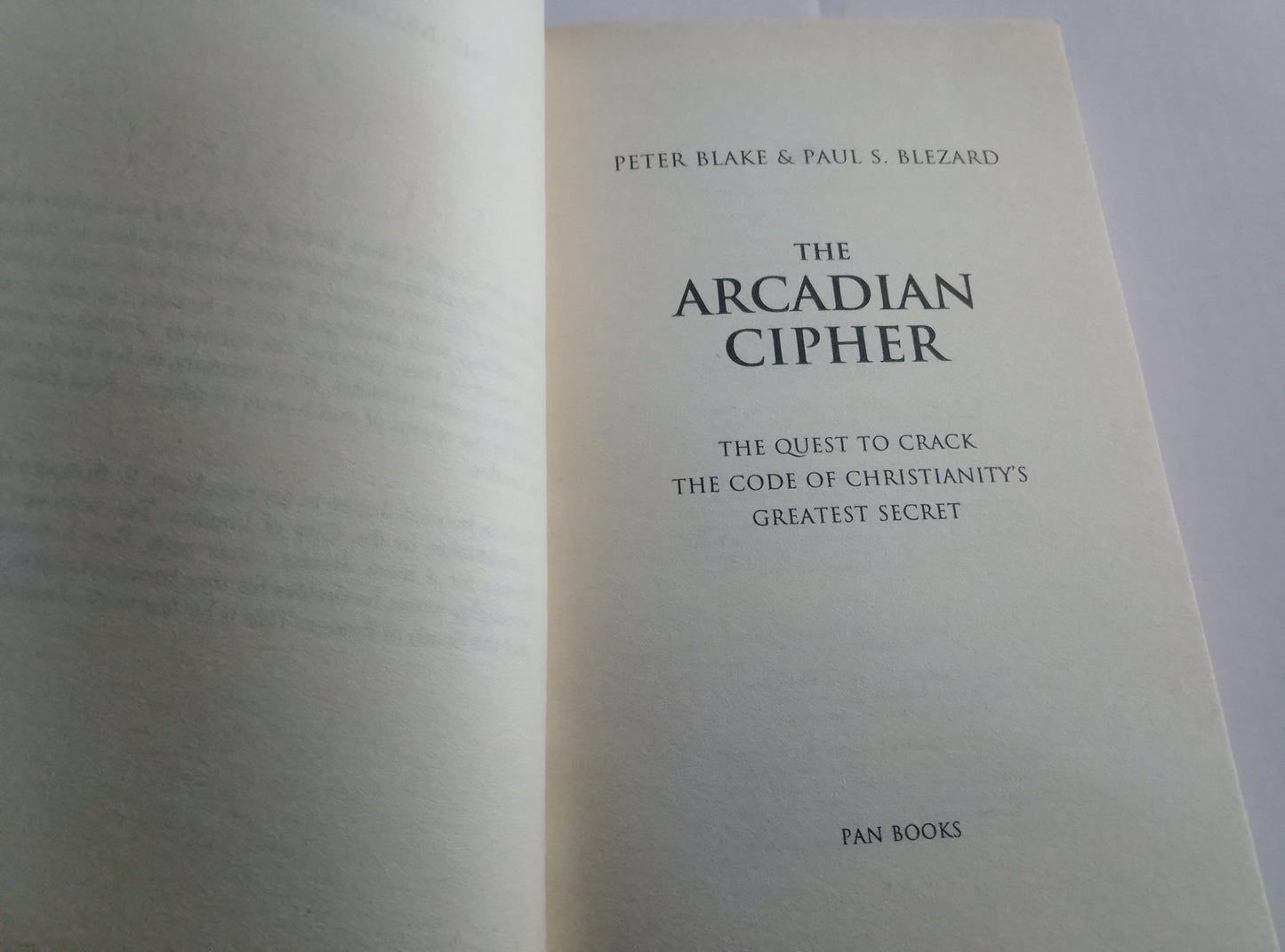 The Arcadian Cipher – Blake & Blezard 2001