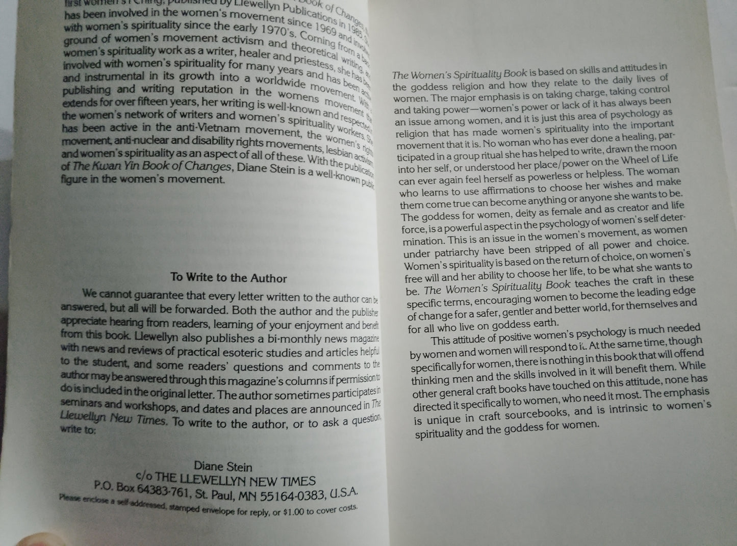 The Women's Spirituality Book - Diane Stein
