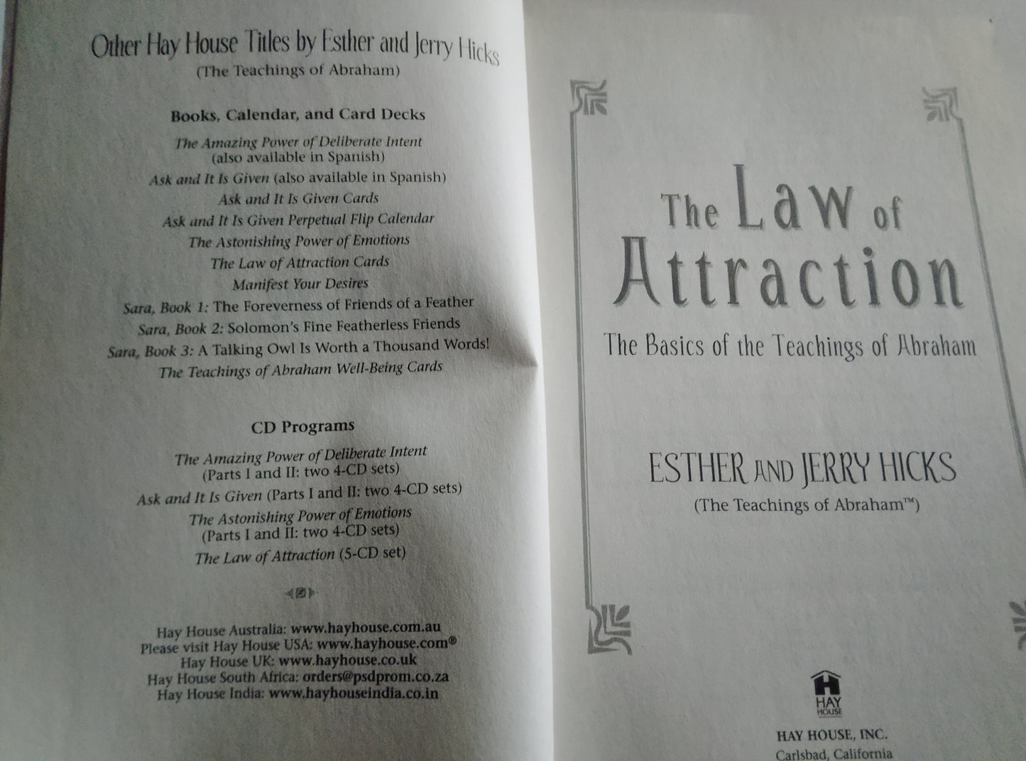 The Law of Attraction - Esther and Jerry Hicks