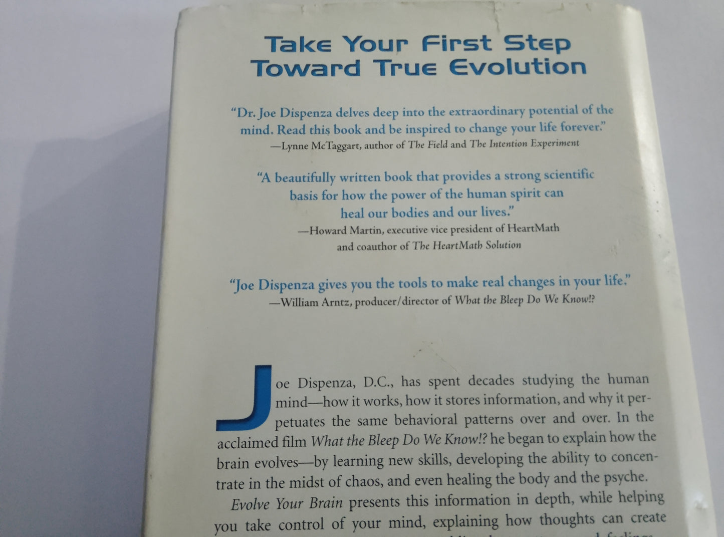 Evolve Your Brain – Dr Joe Dispenza (Hardcover First Edition with Dust Jacket)