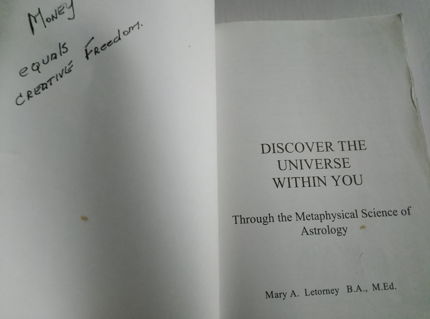 Discover the Universe within you - By  Mary Letorney