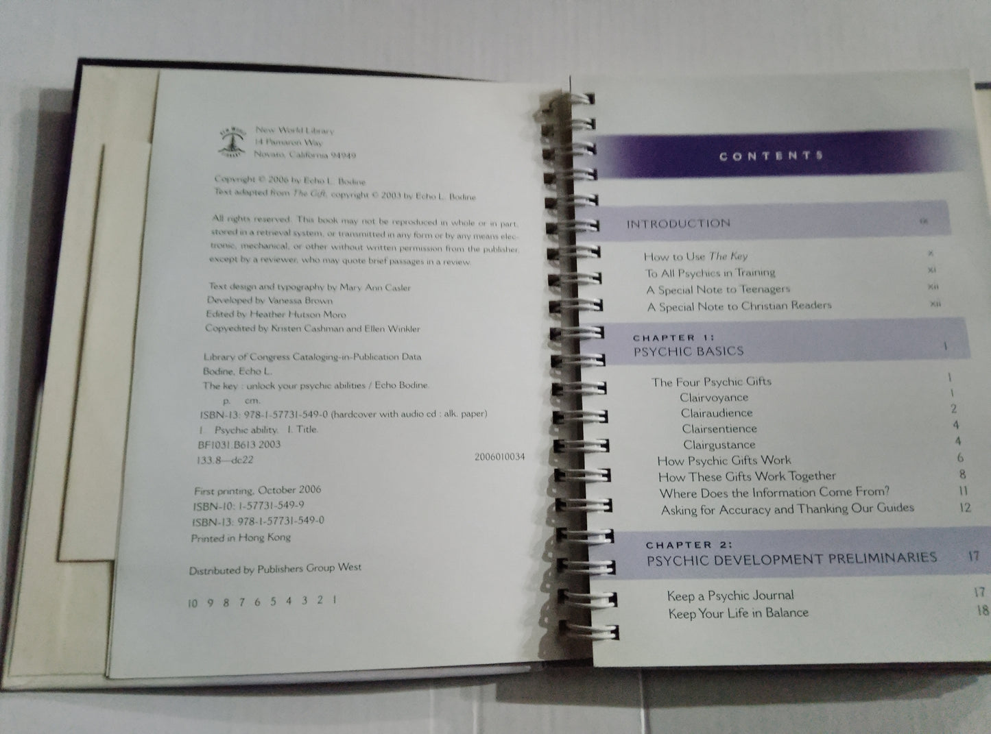 The Key unlock your psychic abilities (NO CD) - by Echo Bodine