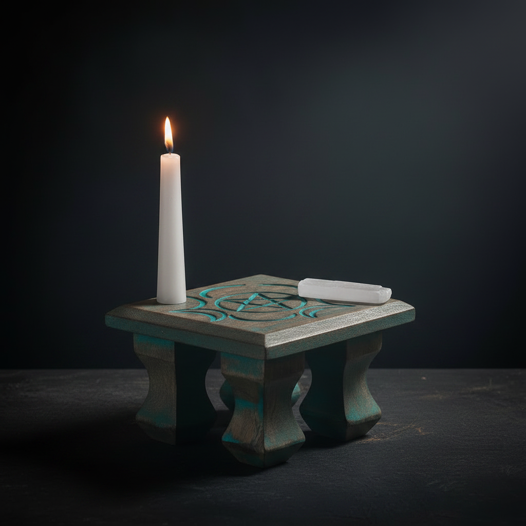 Triple Moon Altar Table Mockup - Minimal