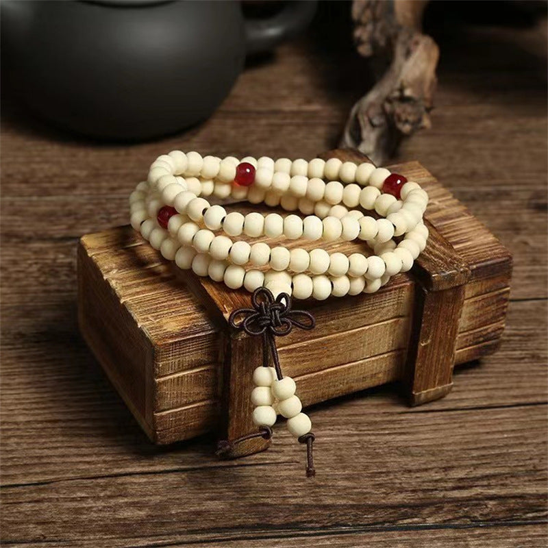 Sandalwood Buddhist Prayer Bracelet - Multi-layer Wood Beaded Wrist Mala